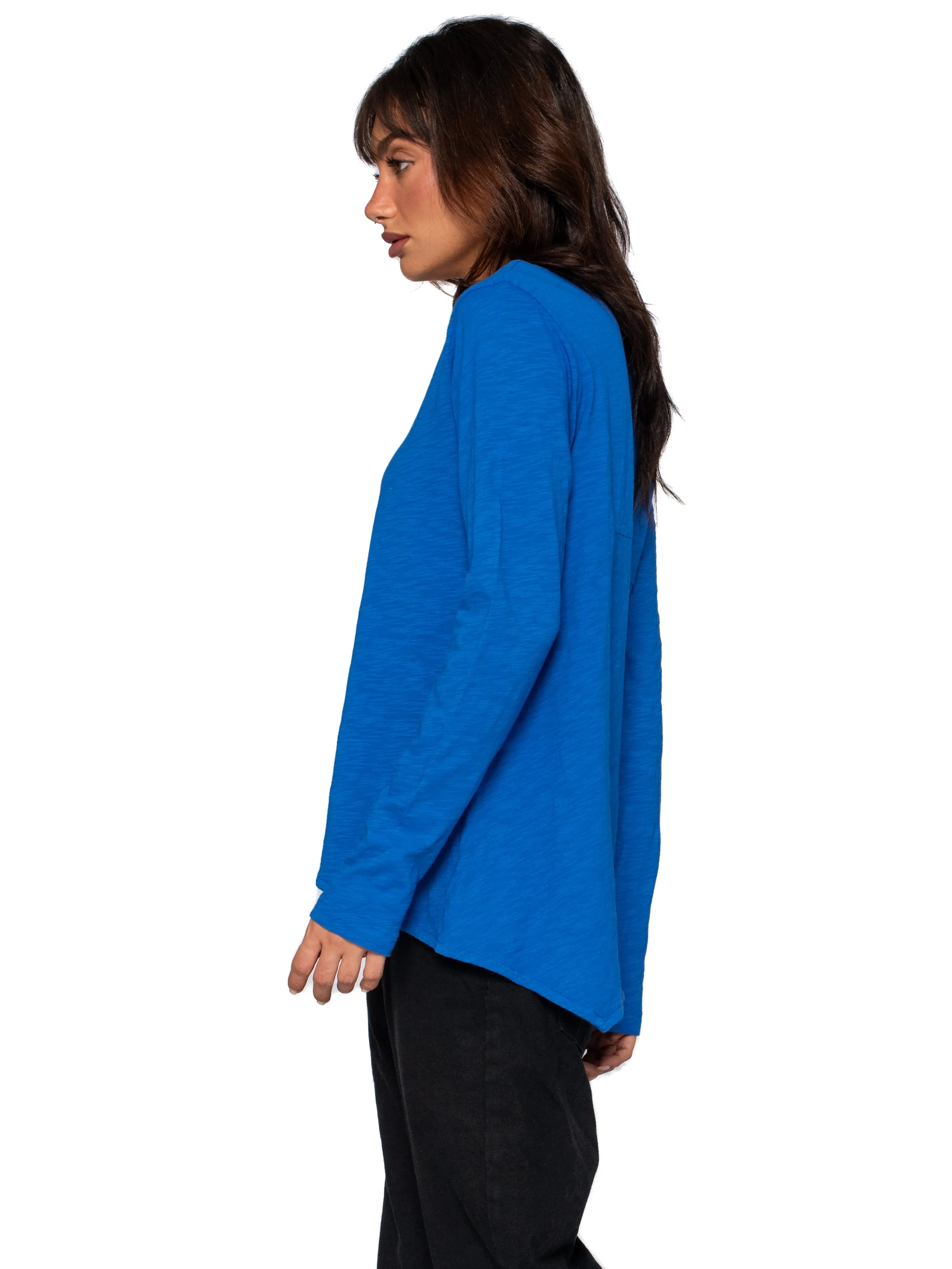 Long Sleeve Shrunken Boyfriend Top