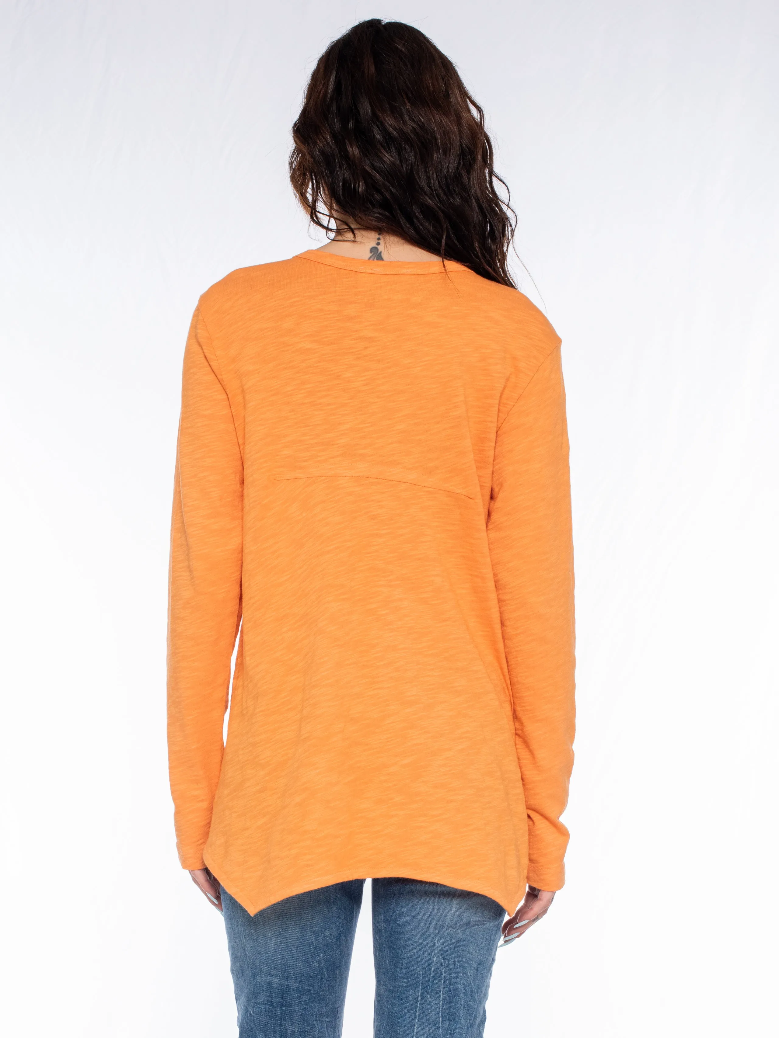 Long Sleeve Shrunken Boyfriend Top