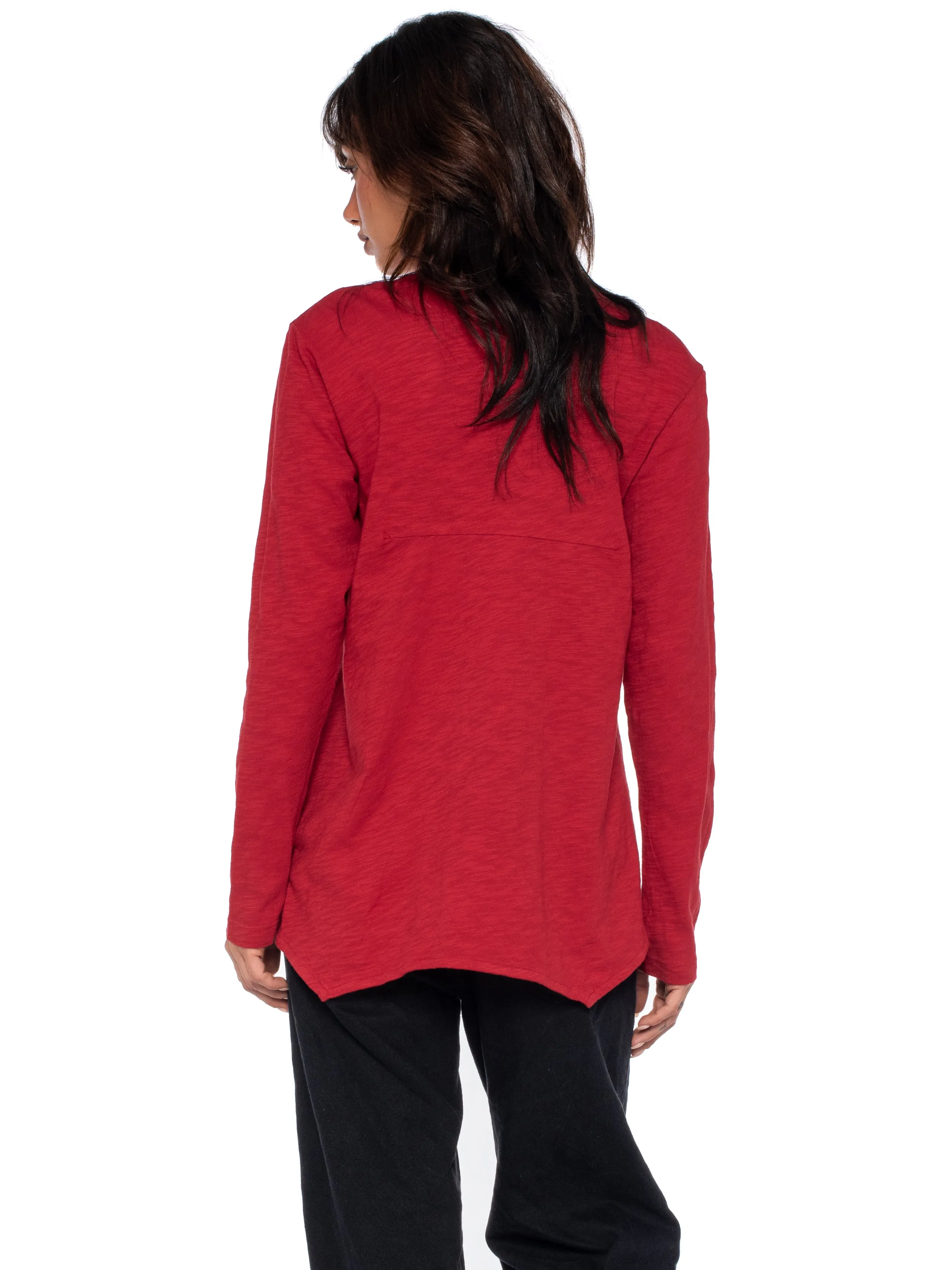 Long Sleeve Shrunken Boyfriend Top