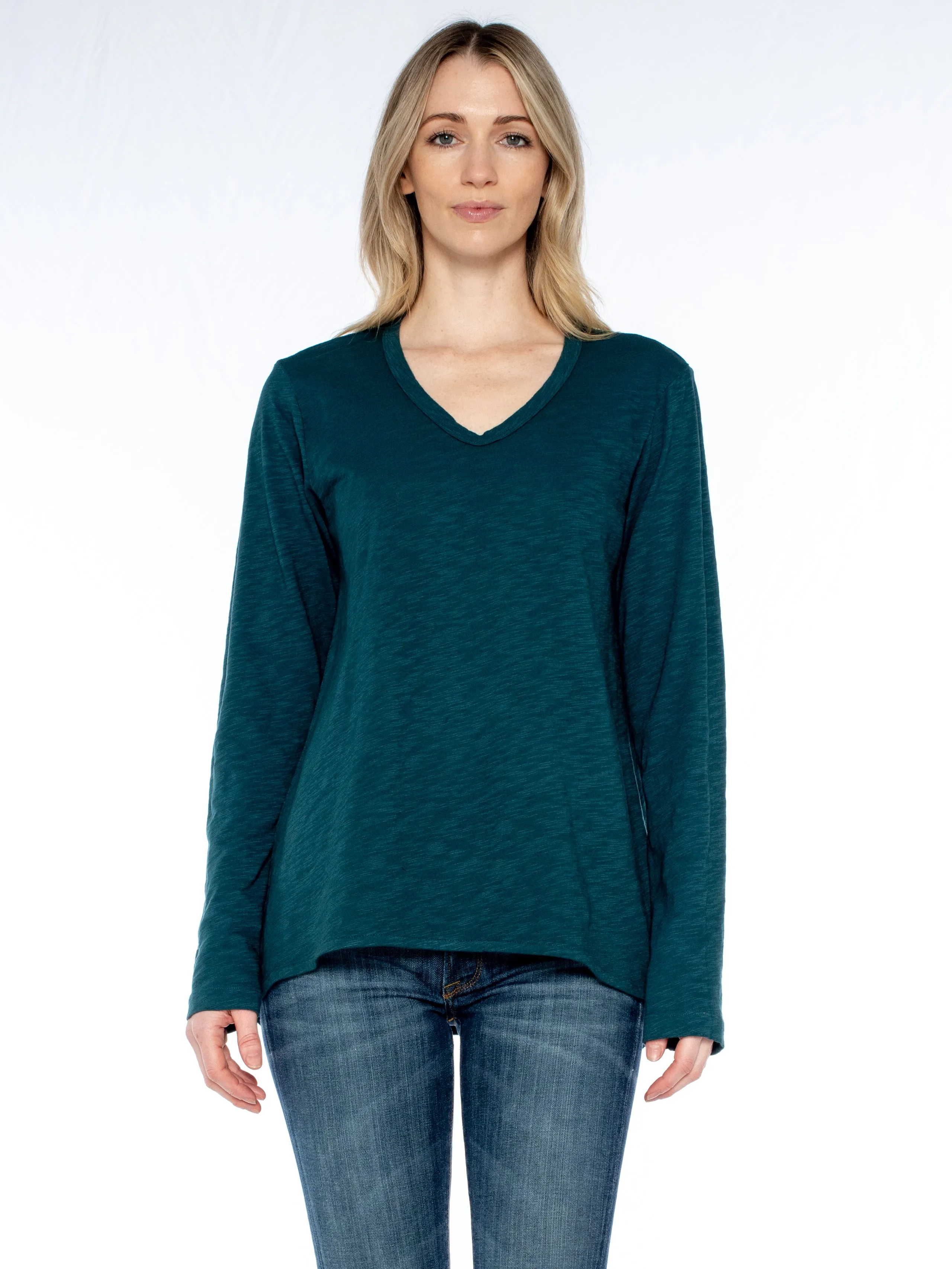 Long Sleeve Shrunken Boyfriend Top