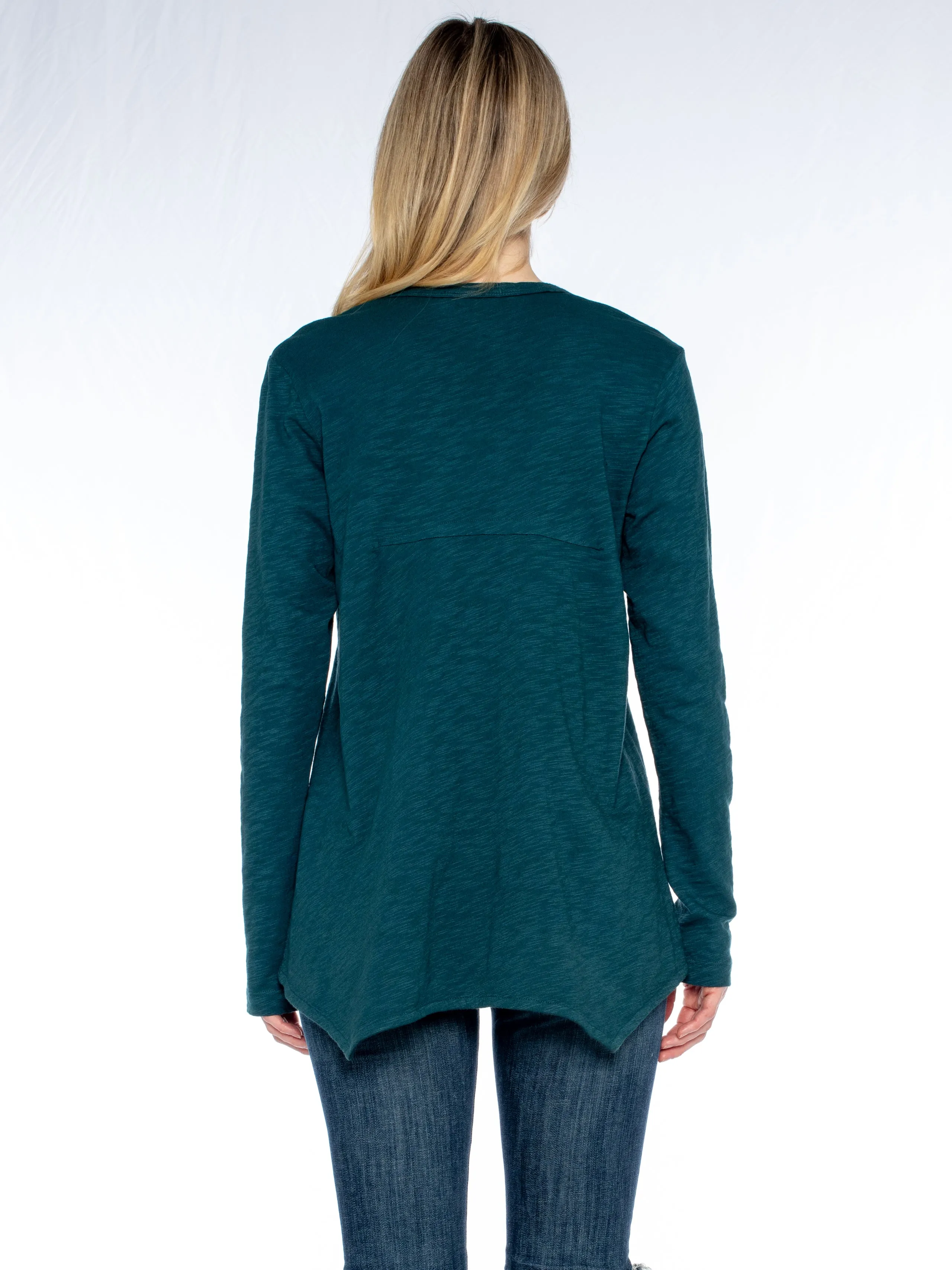 Long Sleeve Shrunken Boyfriend Top