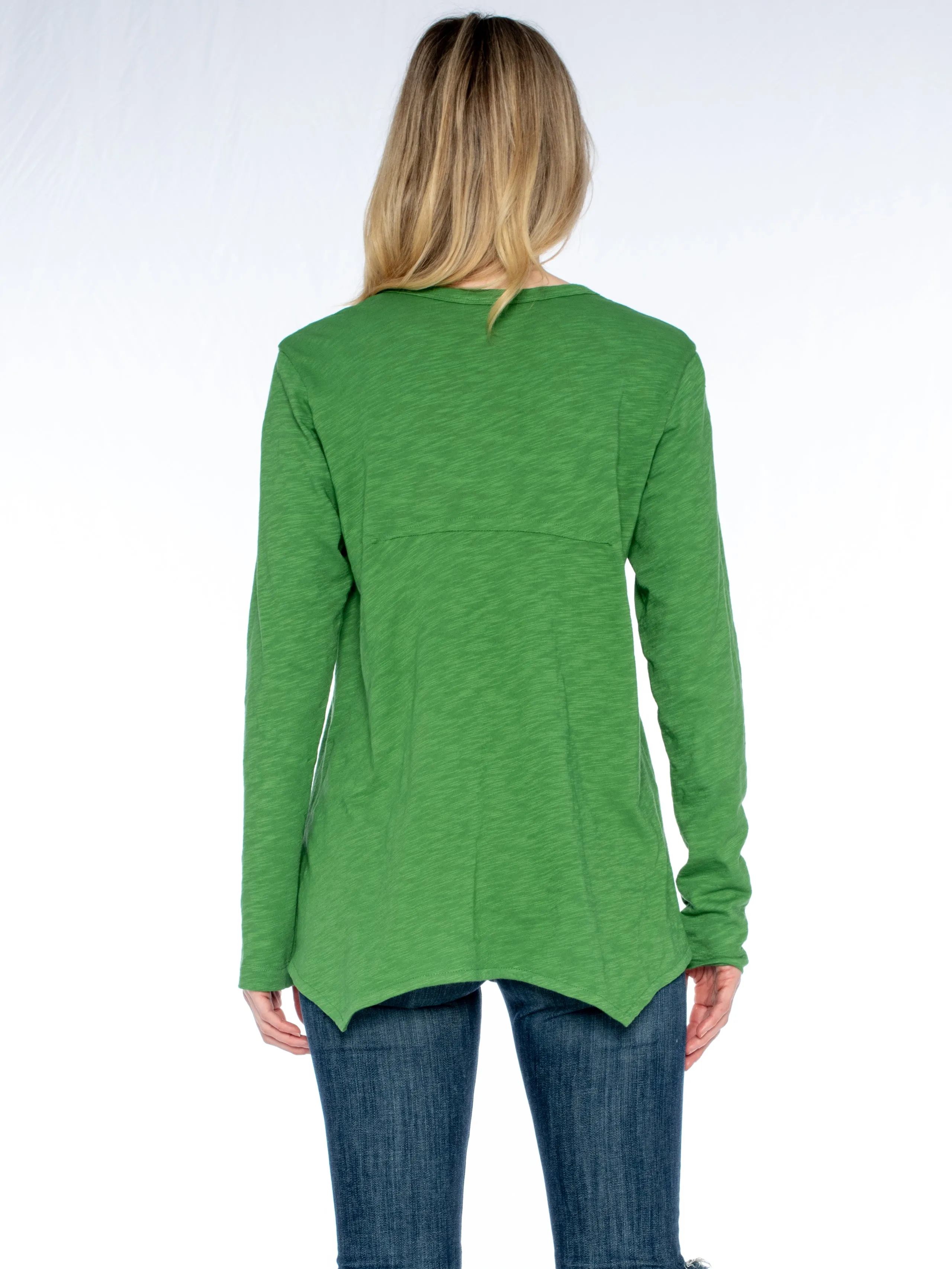 Long Sleeve Shrunken Boyfriend Top