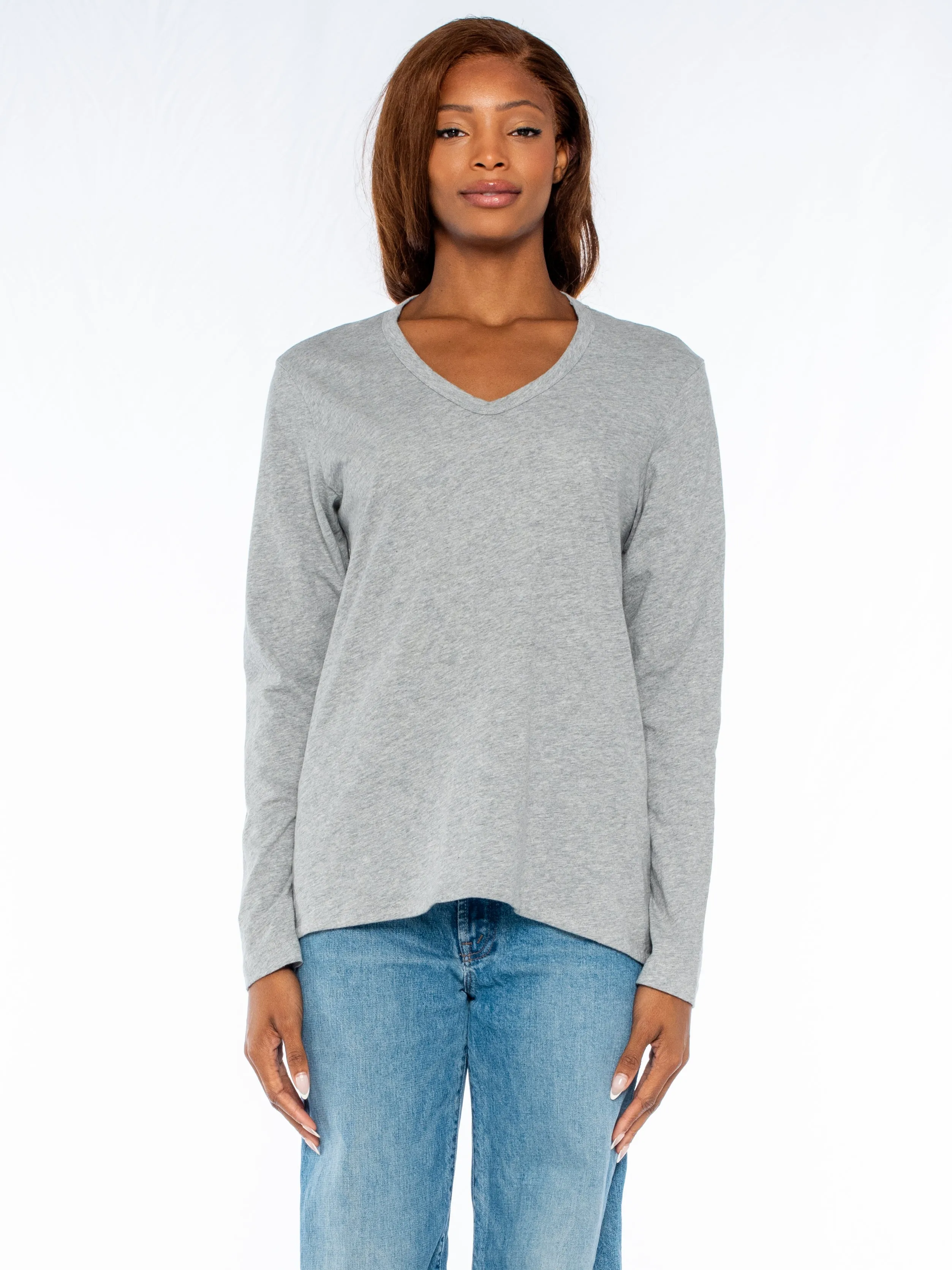Long Sleeve Shrunken Boyfriend Top