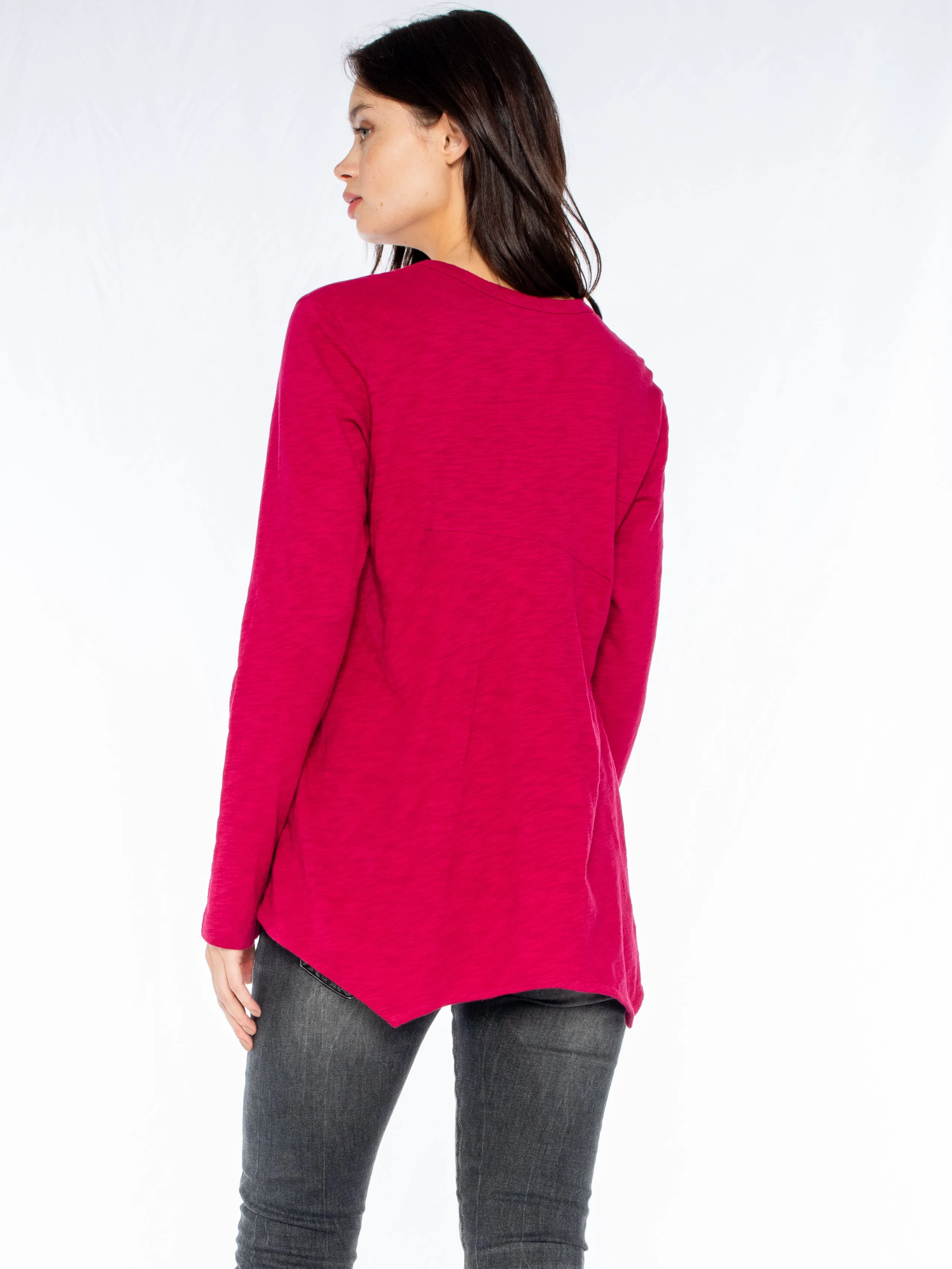 Long Sleeve Shrunken Boyfriend Top