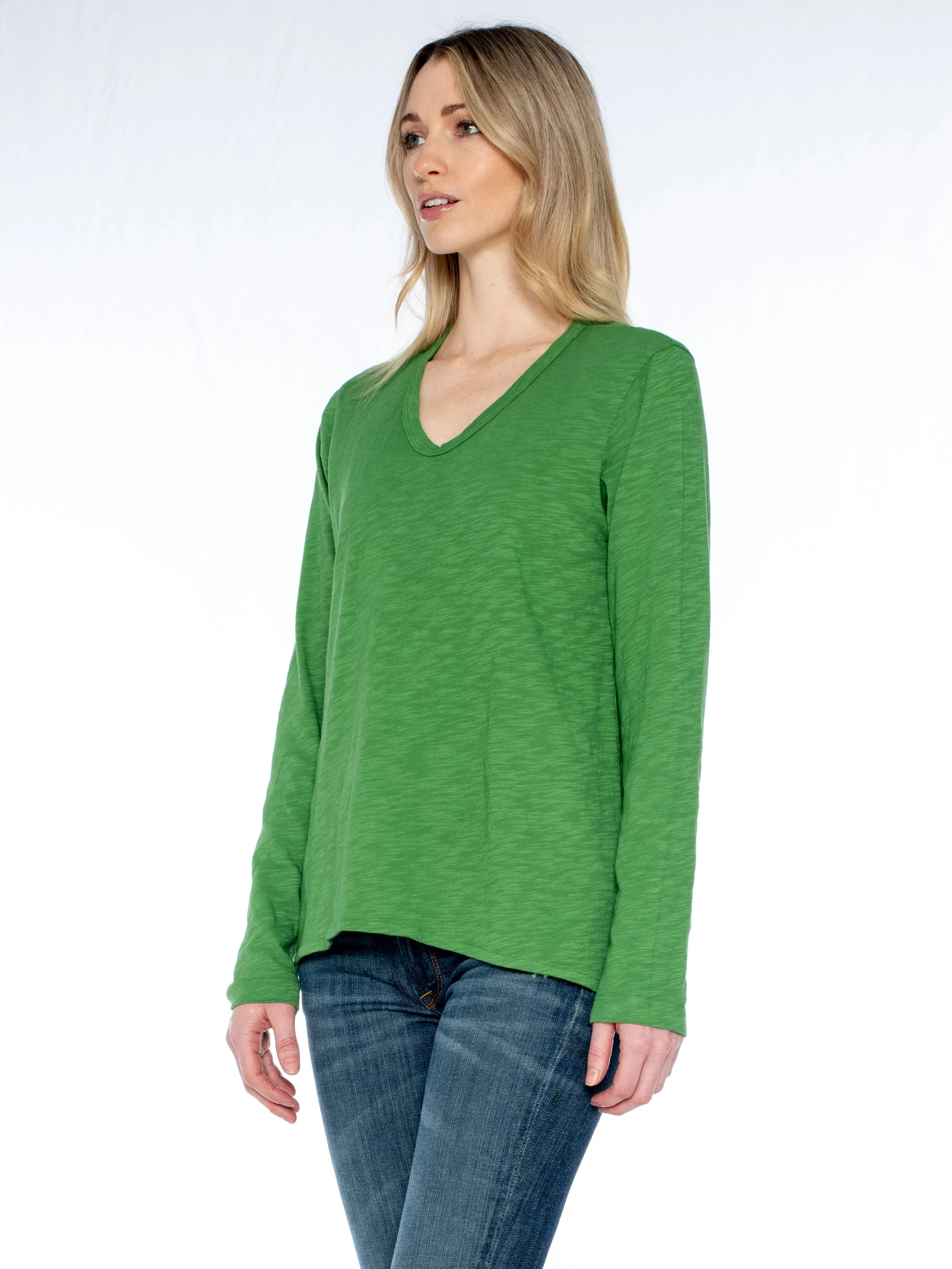 Long Sleeve Shrunken Boyfriend Top