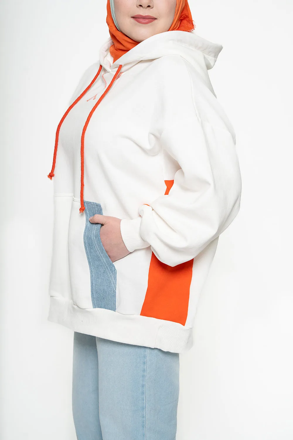 Lonna Oversized Modest Hoodie | White