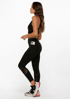Lorna Jane Push The Limits Pocket Ankle Biter Leggings - Black