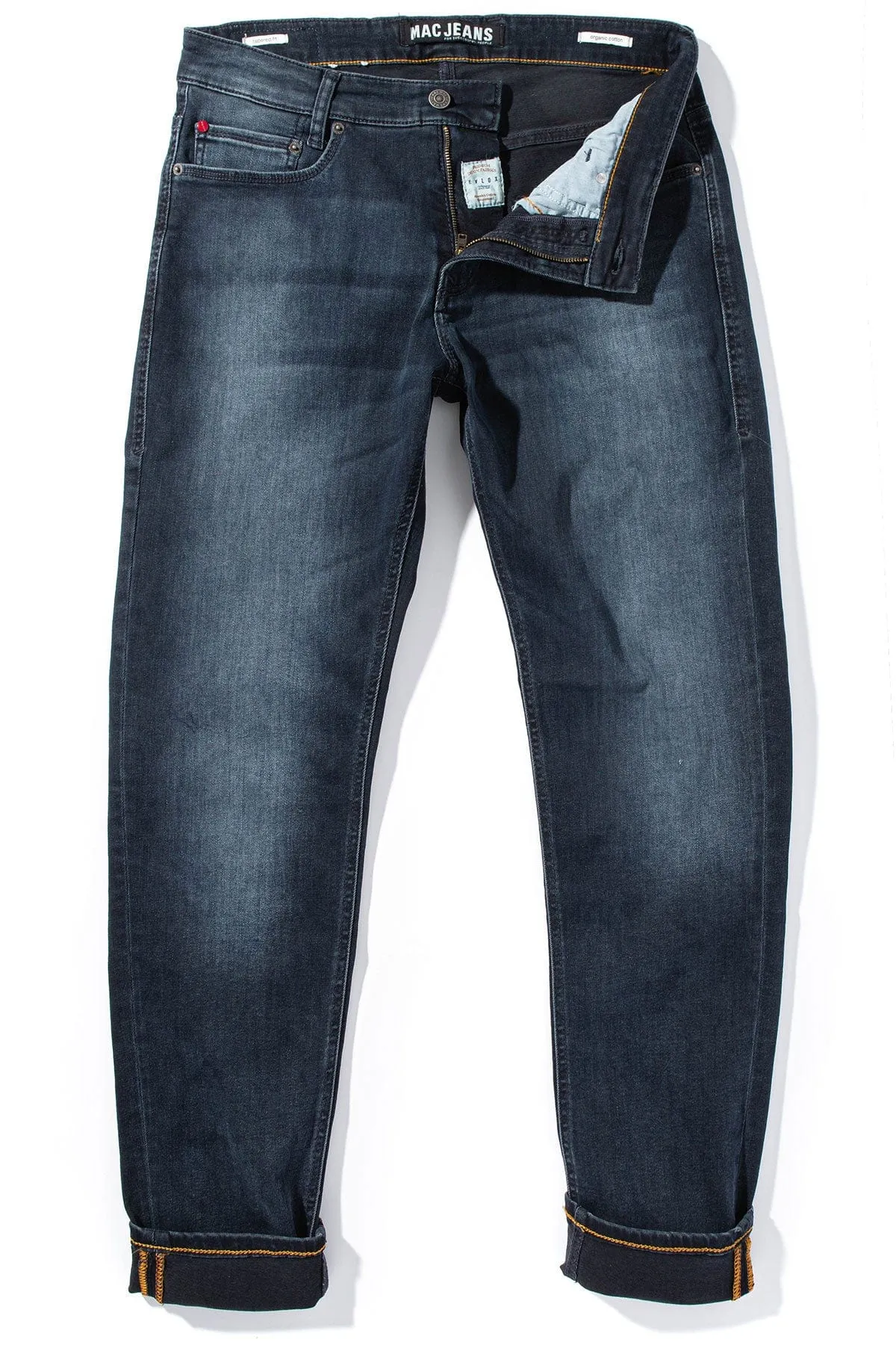 MAC Greg Slim Jeans in Blue OD Black