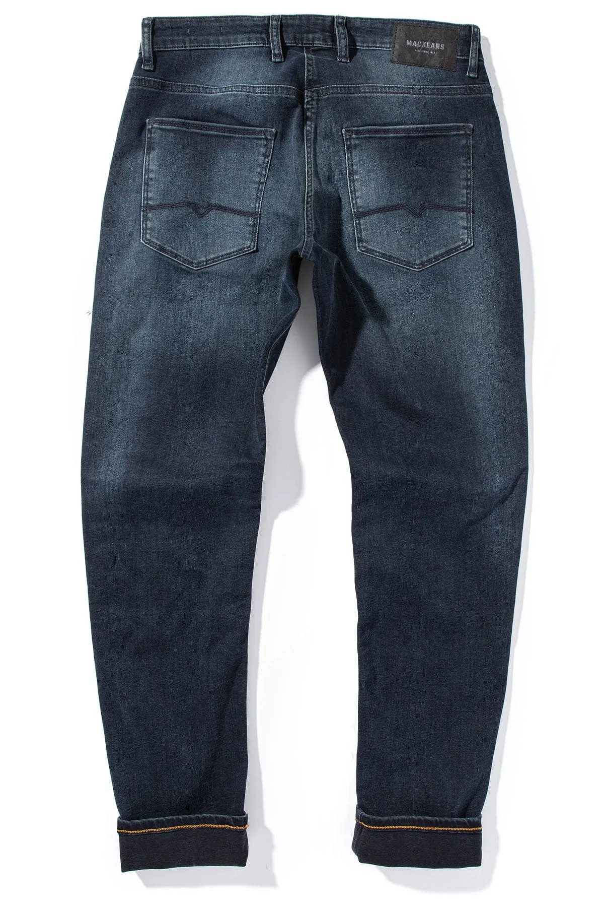 MAC Greg Slim Jeans in Blue OD Black