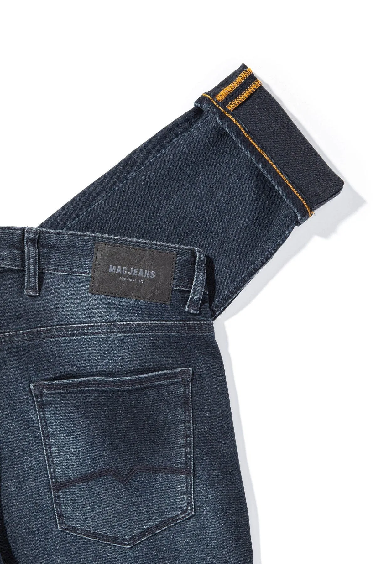 MAC Greg Slim Jeans in Blue OD Black