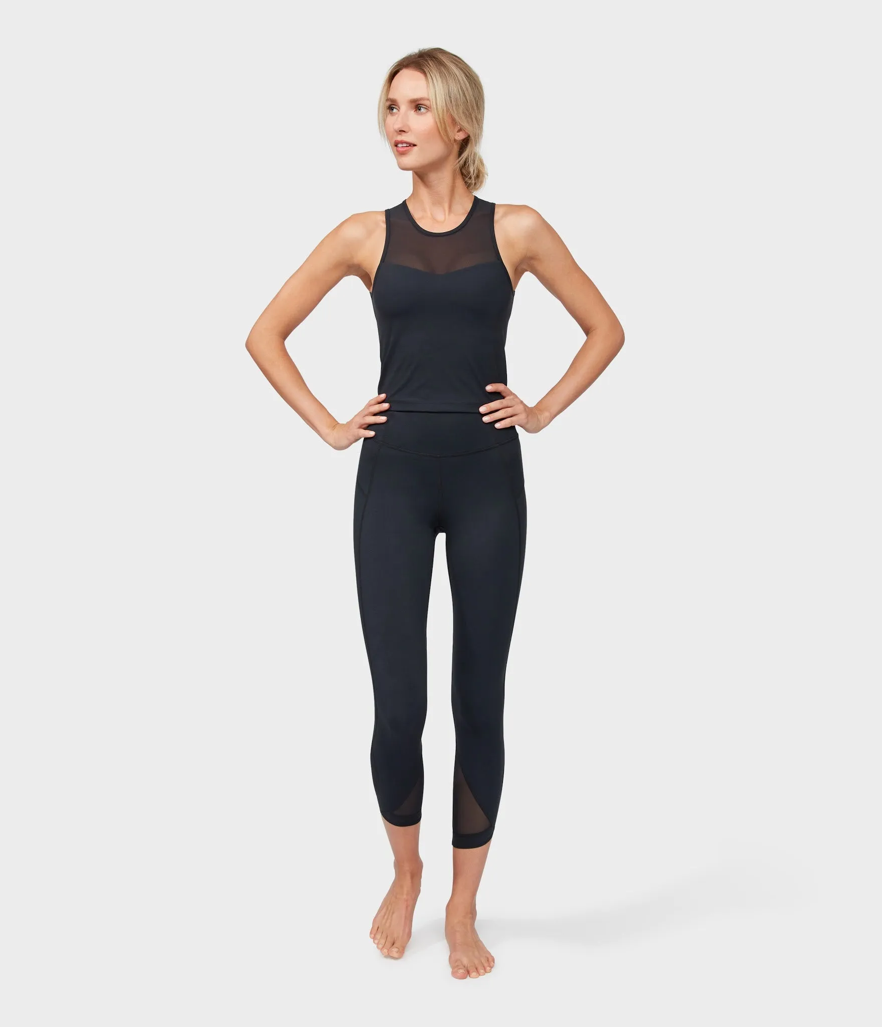 Manduka Apparel - Women's Solite Mesh Ankle Legging - Black-2