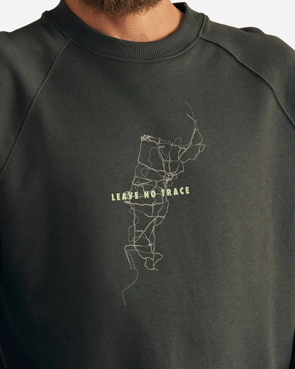 Map Tværs Crewneck - Pirate Black