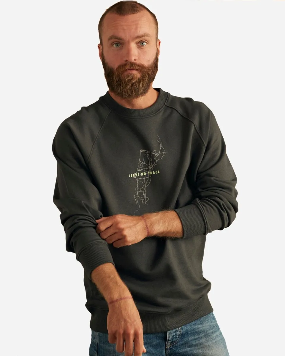 Map Tværs Crewneck - Pirate Black