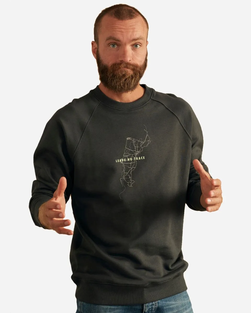 Map Tværs Crewneck - Pirate Black