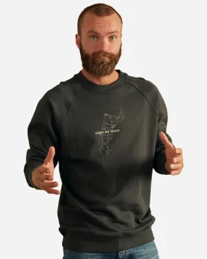 Map Tværs Crewneck - Pirate Black