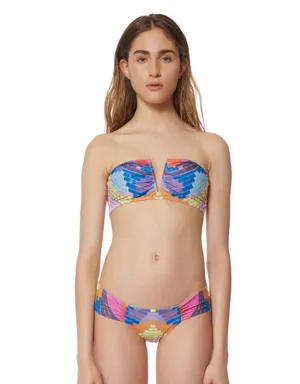 Mara Hoffman Radial V-Wire Bikini Top in Lavender Grey