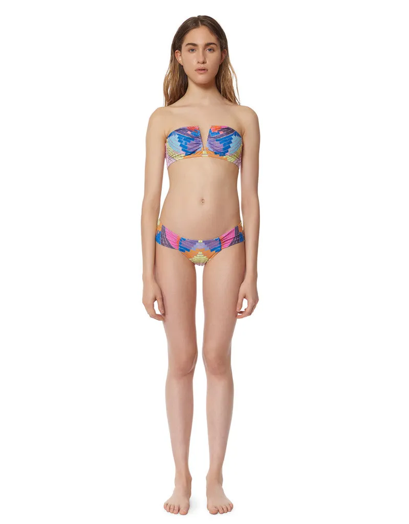Mara Hoffman Radial V-Wire Bikini Top in Lavender Grey