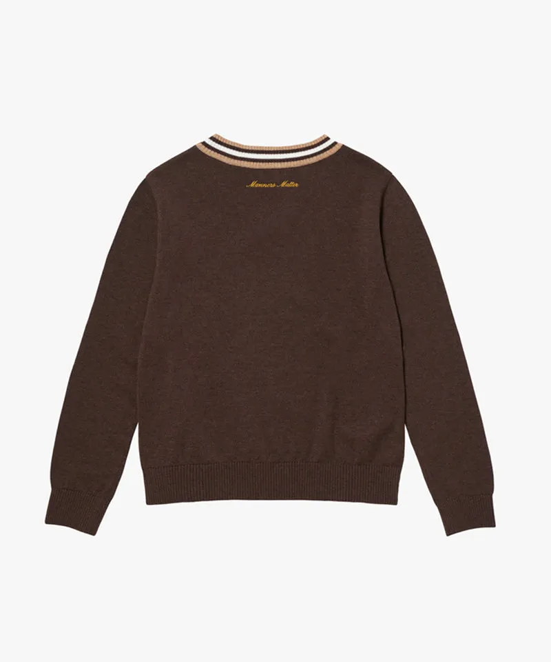 MCC W V-Neck Sweater - Brown