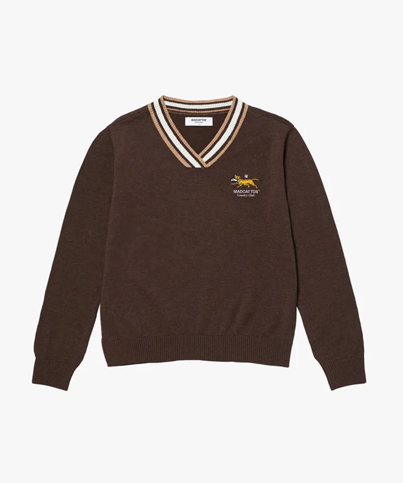MCC W V-Neck Sweater - Brown