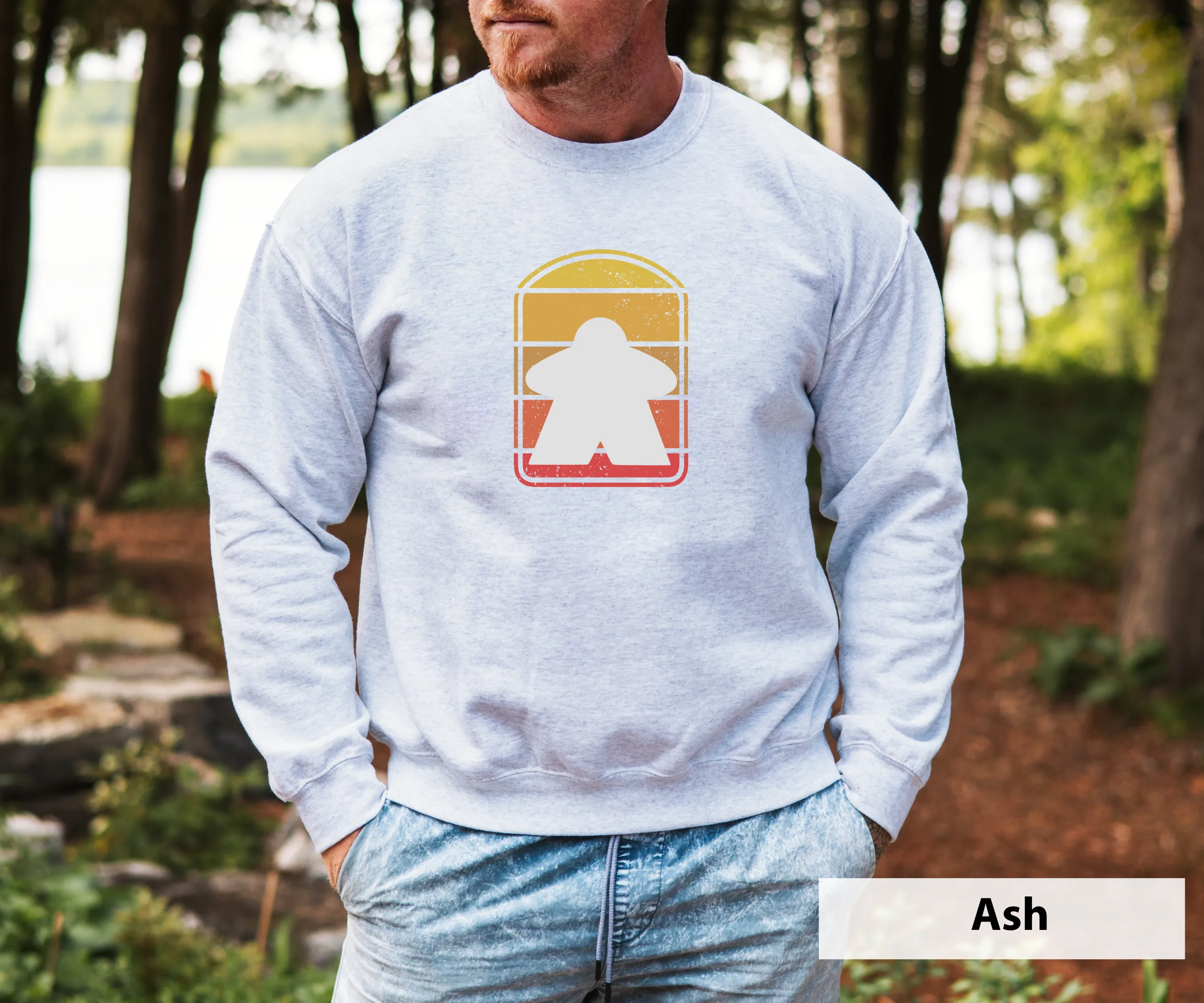 Meeple Sign _ Adult Unisex Crewneck Sweatshirt