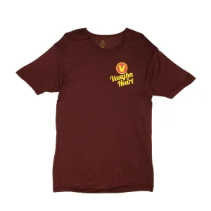 Men's Retro Logo Maroon Crew Neck T-Shirt