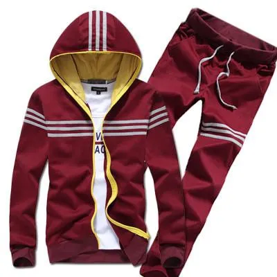 Men's Stripe 2pcs Tracksuit