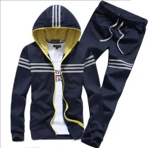 Men's Stripe 2pcs Tracksuit