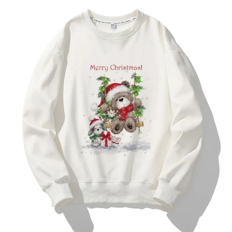 Merry Christmas O-Neck White Sweater C