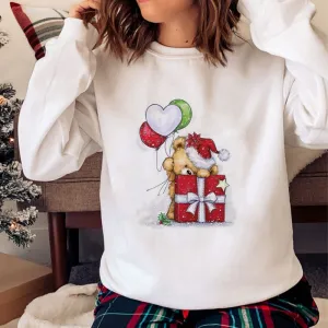 Merry Christmas O-Neck White Sweater M