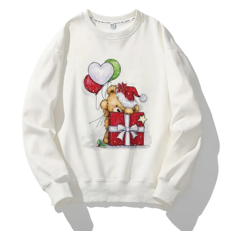 Merry Christmas O-Neck White Sweater M