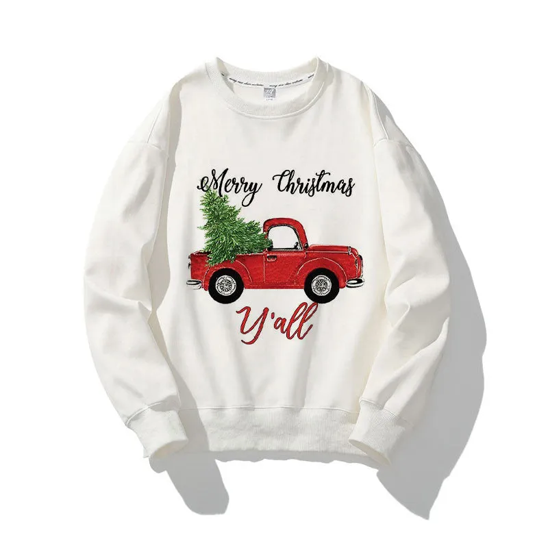 Merry Christmas O-Neck White Sweater U