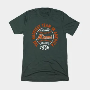 Miami Baseball 1985 National Champs Vintage Tee