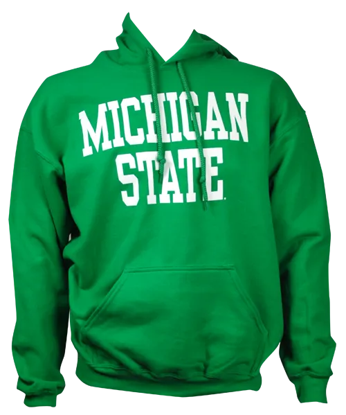 Michigan State University Spartans Block Design Hooded Sweatshirt (Assorted Colors)