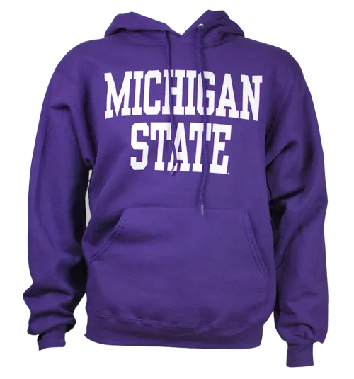 Michigan State University Spartans Block Design Hooded Sweatshirt (Assorted Colors)