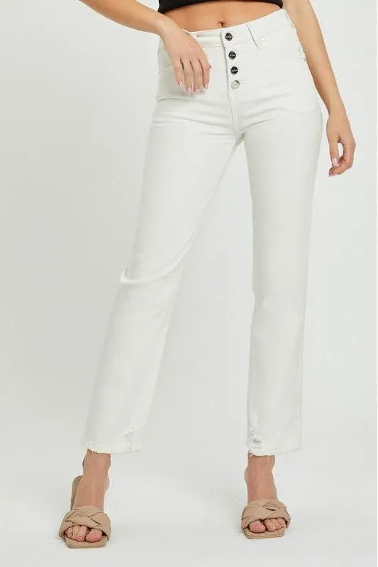 Mid-Rise Tummy Control Tapered Pant