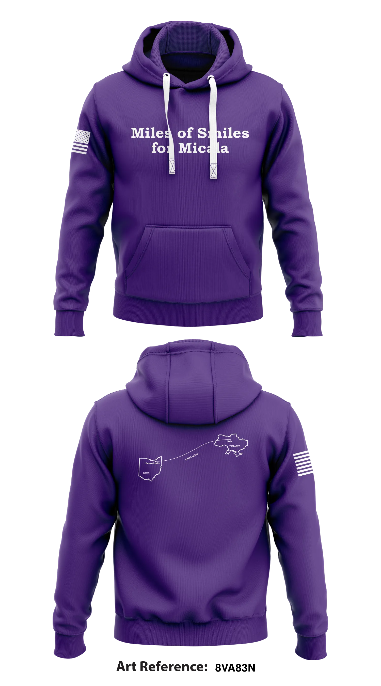 Miles of Smiles for Micala Store 1  Core Men's Hooded Performance Sweatshirt - 8Va83n
