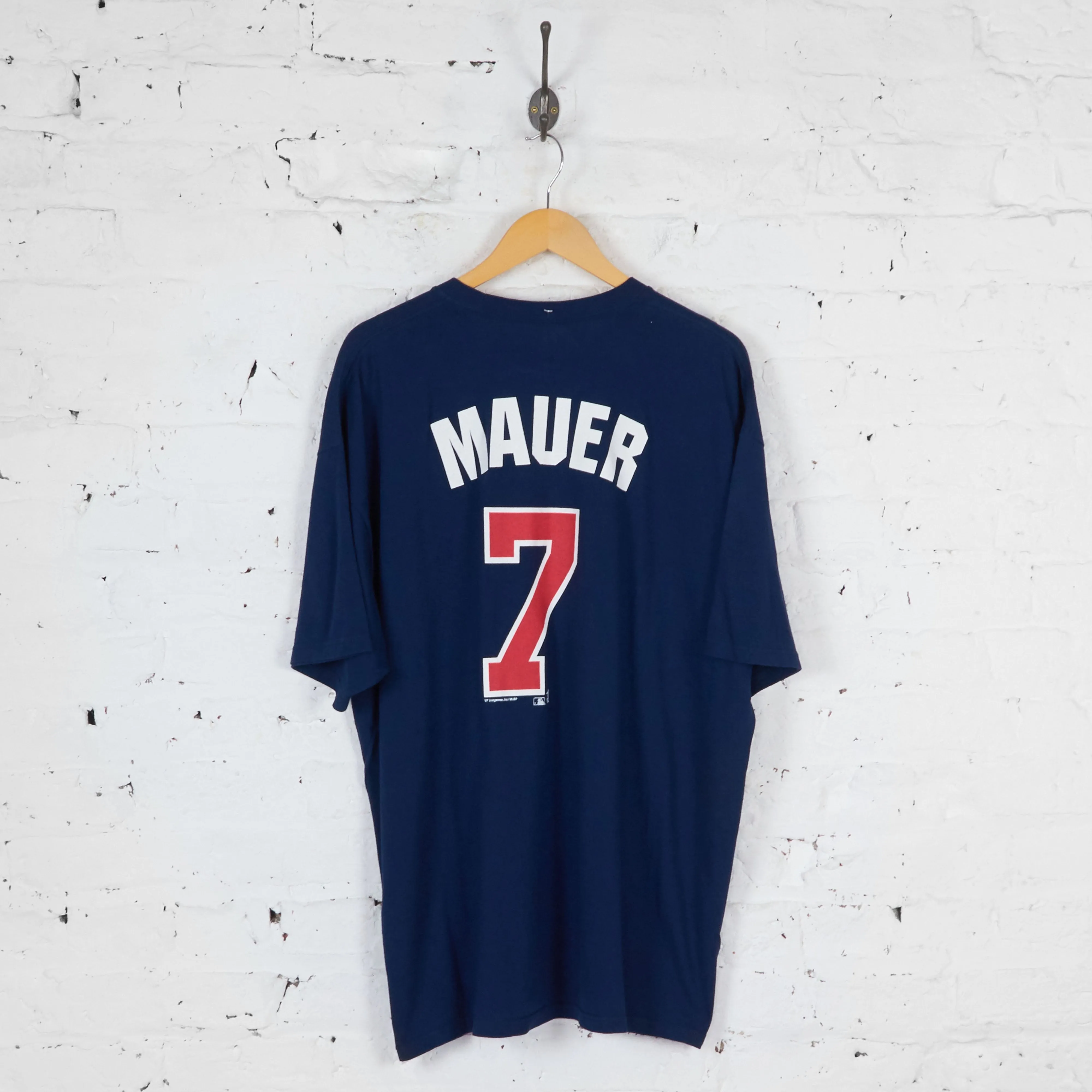 Minnesota Twins Mauer Baseball T Shirt - Blue - XXL