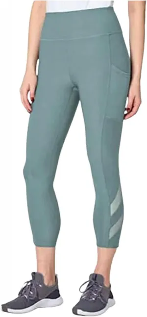 Mondetta Womens Midweight High Waisted Mesh Capri Legging 1569425