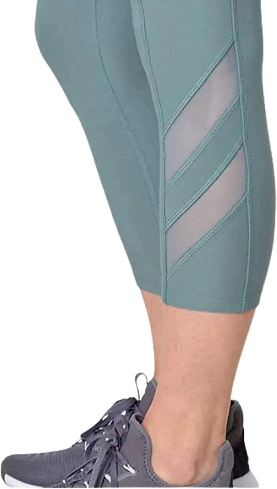 Mondetta Womens Midweight High Waisted Mesh Capri Legging 1569425