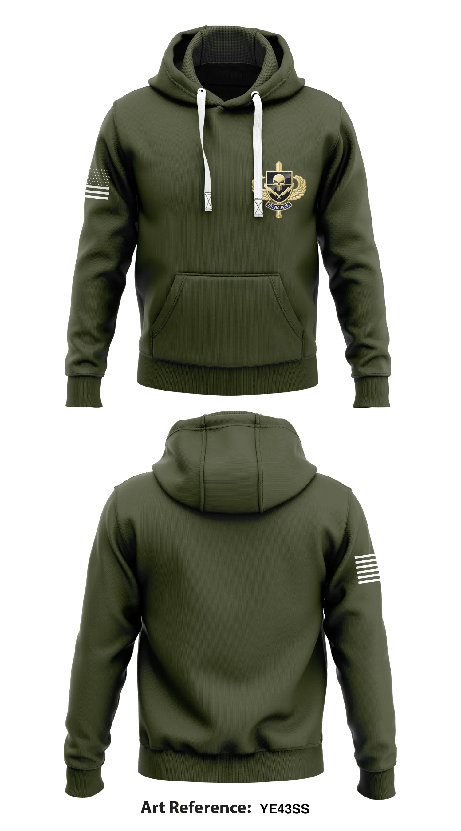 Monroe GA Police SWAT  Core Men's Hooded Performance Sweatshirt - YE43sS