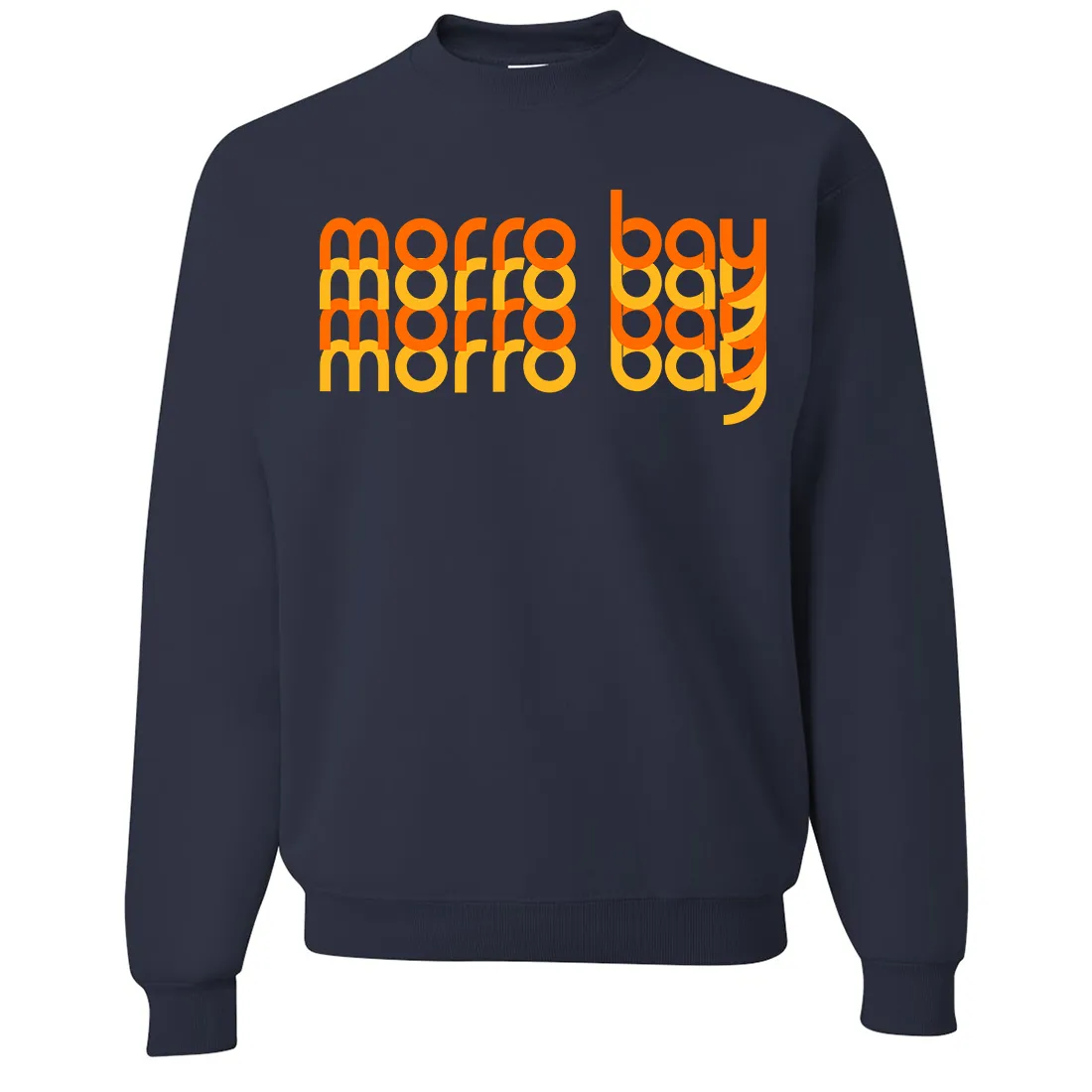 Morro Bay Sunset Stack Crewneck Sweatshirt