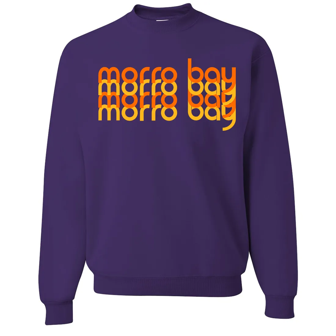 Morro Bay Sunset Stack Crewneck Sweatshirt