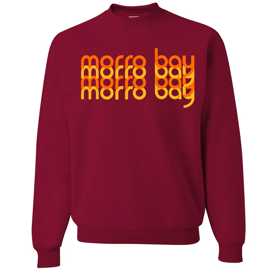 Morro Bay Sunset Stack Crewneck Sweatshirt