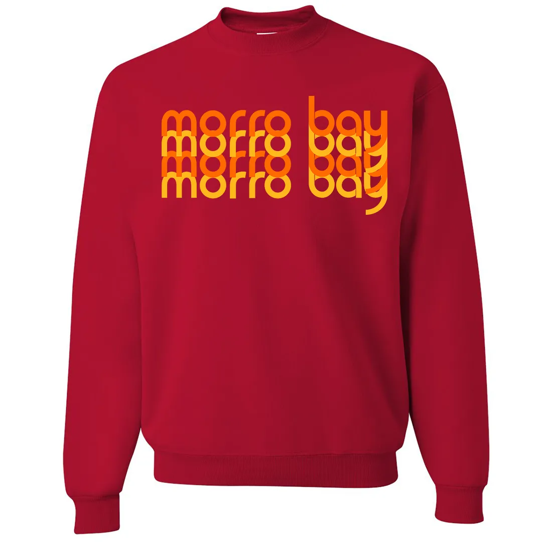 Morro Bay Sunset Stack Crewneck Sweatshirt