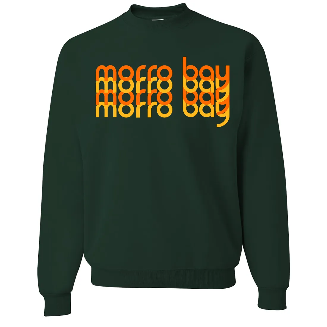 Morro Bay Sunset Stack Crewneck Sweatshirt