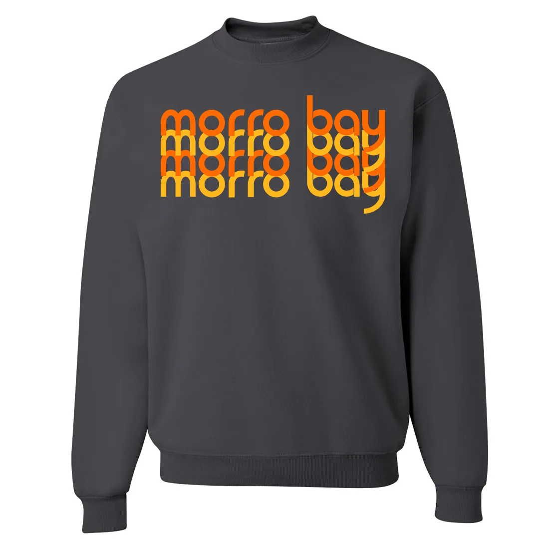 Morro Bay Sunset Stack Crewneck Sweatshirt