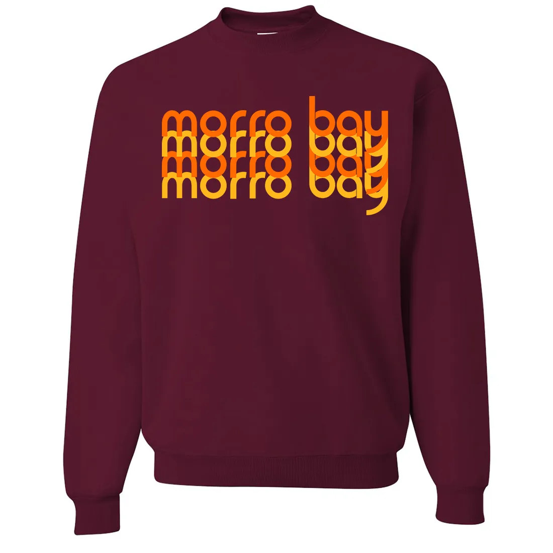 Morro Bay Sunset Stack Crewneck Sweatshirt