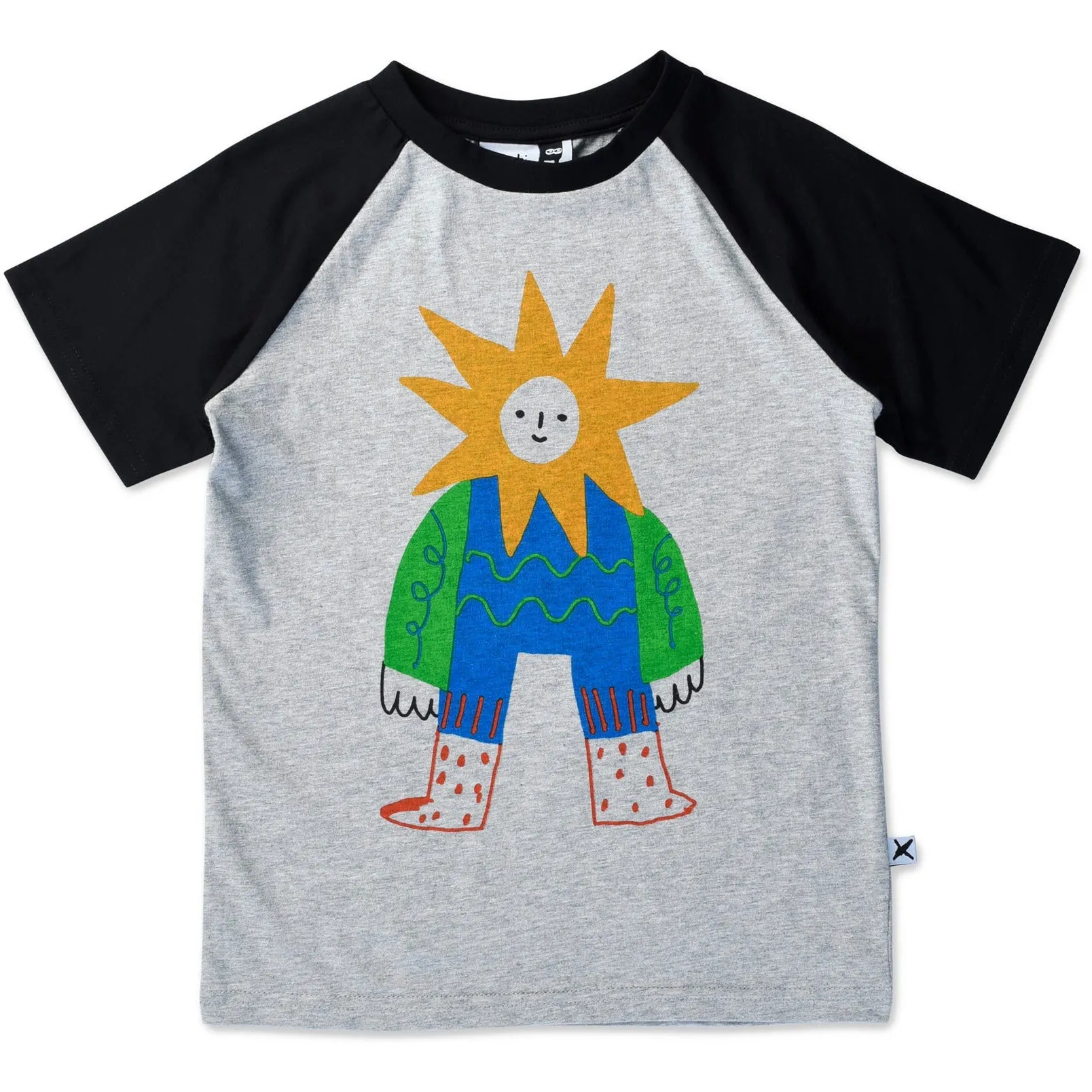 Mr Sun Tee - Grey Marle/Black