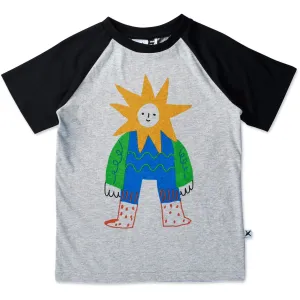 Mr Sun Tee - Grey Marle/Black