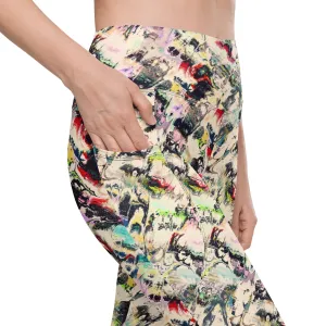 Multicolor Abstract Leggings with pockets